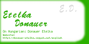etelka donauer business card